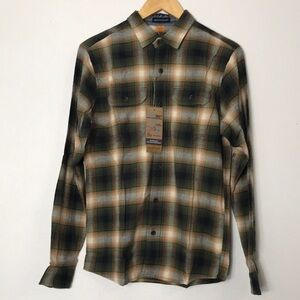 Tailor Vintage Luxe Performance shirt, evergreen lodge plaid, buttons, S…